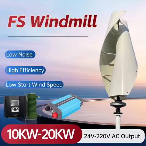 10KW 20KW Wind Turbine With Mppt Charging Controller Yacht Farm Family Farm 220V Output With Off Grid System