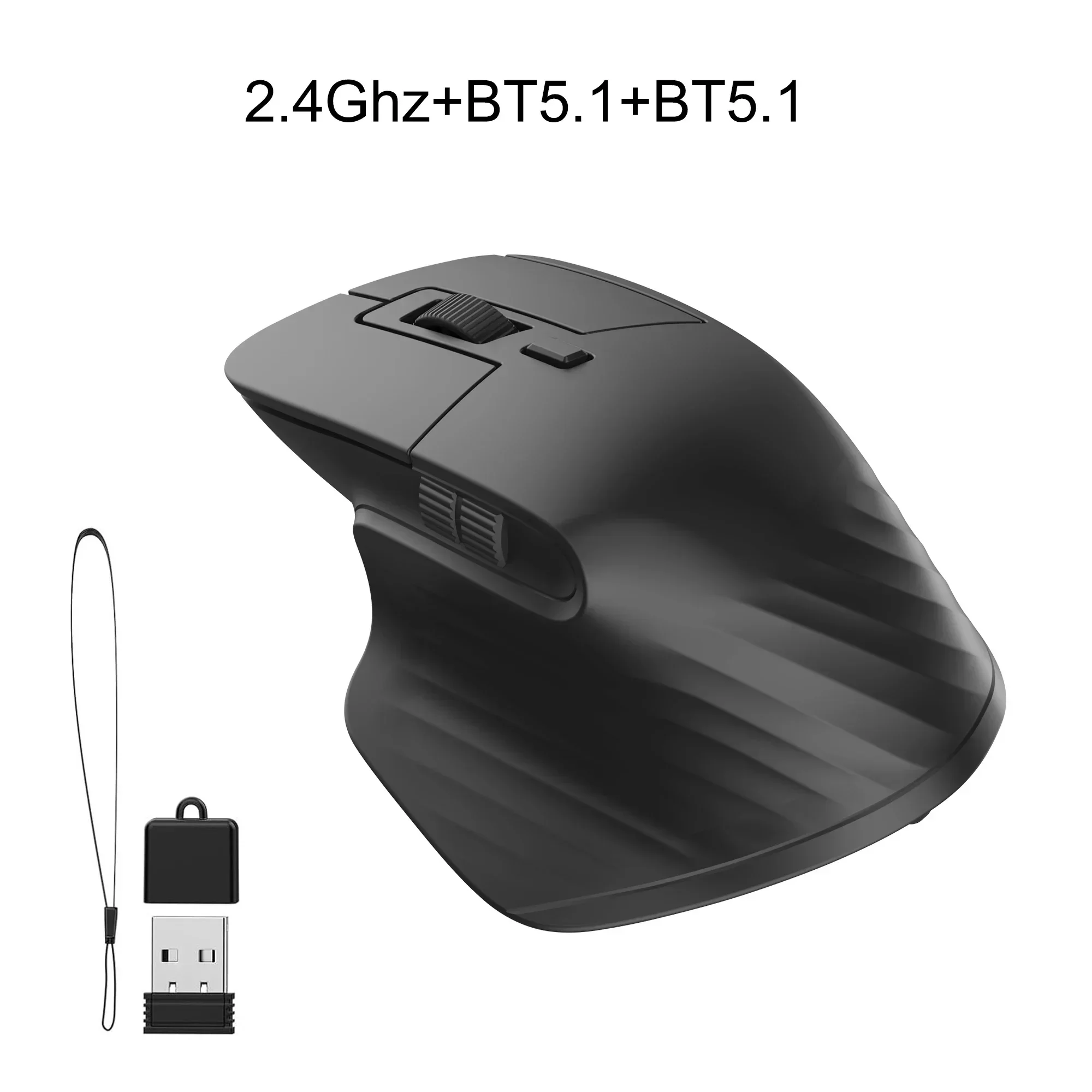 YP T16 Dual Mode Mini Convenience Mouse 2.4G+BT5.1 Portabl Wireless Mouse  4800dpi Adjustable for Laptop and Desktop Computers