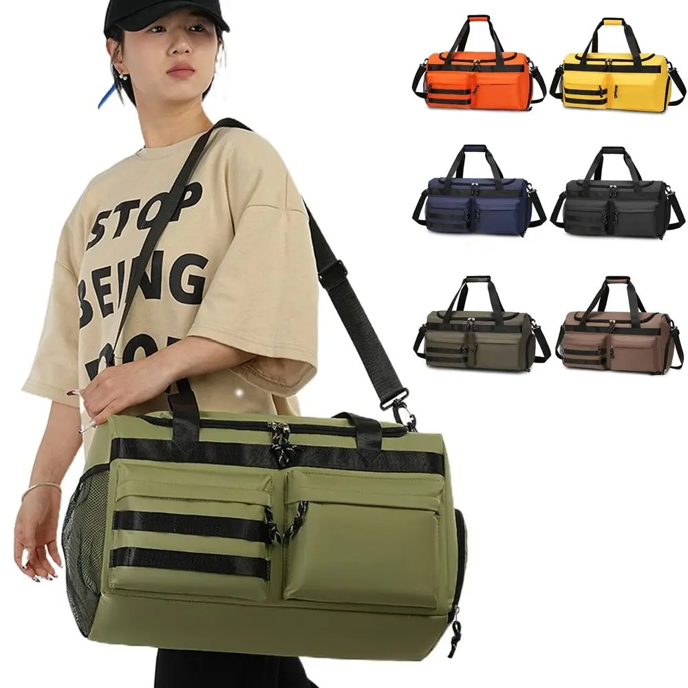 

Многофункциональная дорожная сумка с множеством карманов, большая вместительная сумка через плечо, водонепроницаемая, с разделением на сухие и влажные отделения, сумка для личных вещей