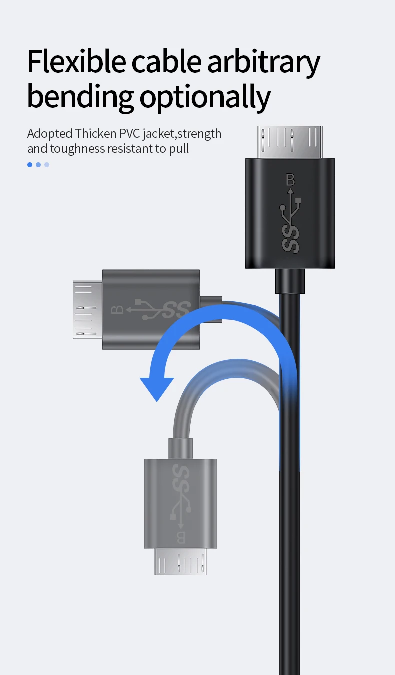 USB typu C 3.2 Gen1 do Micro B 3.0 superszybki kabel do ładowania danych Micro 10P USB kabel do Seagate WD Toshiba Extenal dysk twardy