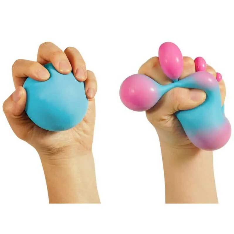 Discolored Decompression Ball Stress Relief Squeeze Balls For Kids Adults Hand Fidget Toy Squishy Stressball Antistress Pressure