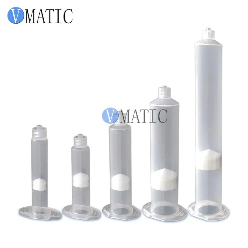 Free Shipping 3/5/10/30/55 Cc Ml US Style High Quality Plastic Dispenser Pneumatic Transparent Syringe With Piston