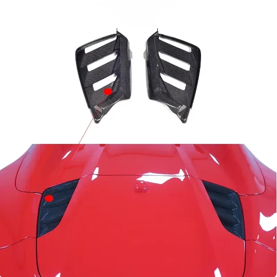 for Ferrari 488 Carbon Fiber Rear Vent Trim Engine Hoodcustom