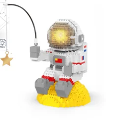 Knew Built Astronaut Series Micro Mini Building Blocks with LED Lights Enhances Desk Aesthetics, Assemble Brilliance the Cosmos