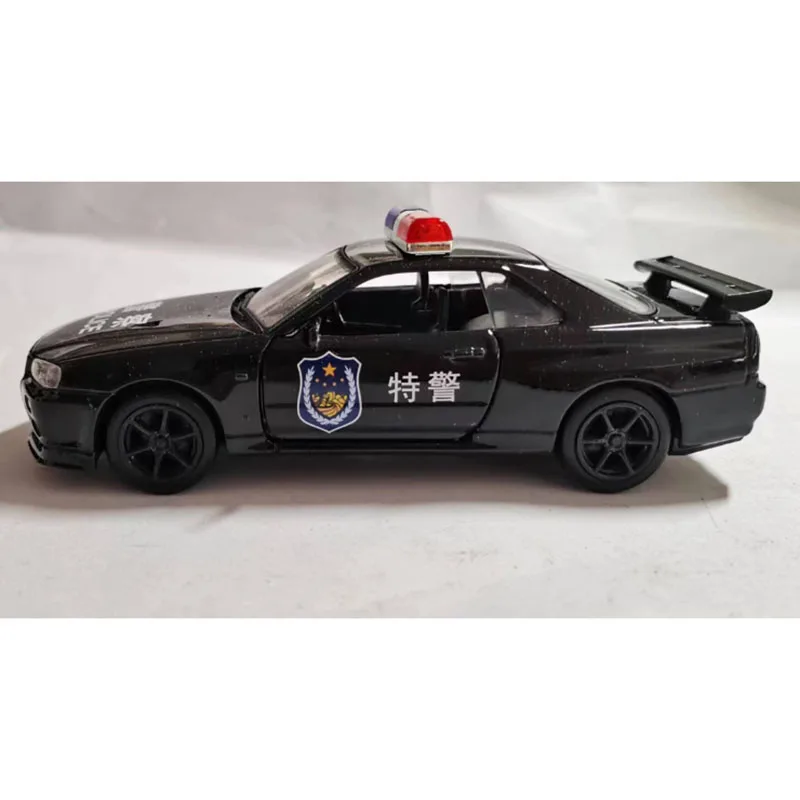 JKM1:36 Scale R34 Police Torareg Toy Car Models lega Die cast Toys veicoli tirare indietro giocattoli per ragazzi migliori regali kid