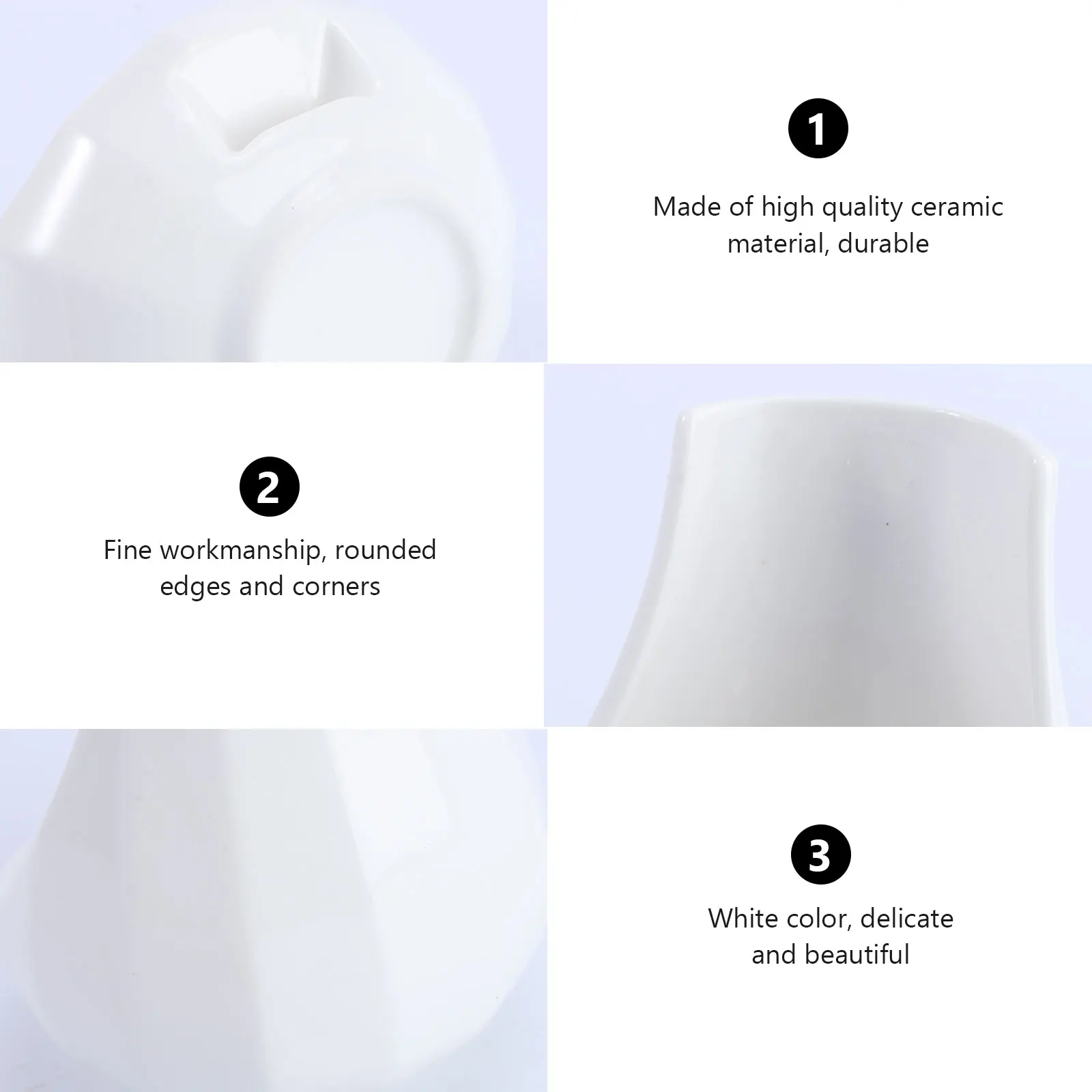 

2Pcs Ceramic Spoon Rest Spoon Holder Kitchen Utensils Storage Rack Practical Tableware Utensils Holders