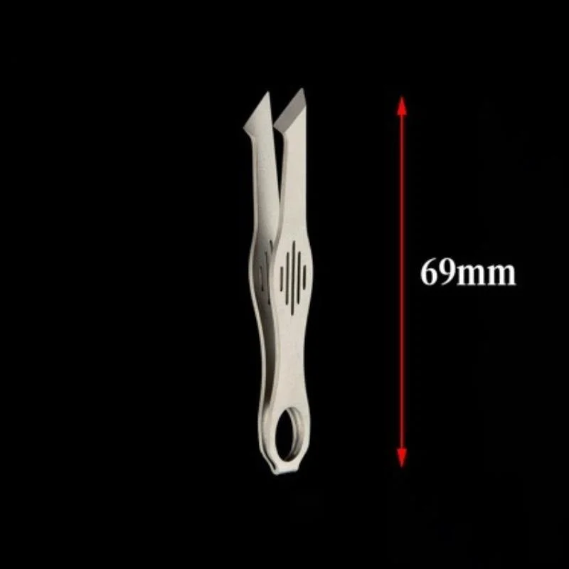 Titanium Alloy Mini Tweezers Clip, Pointed Eyebrow Clip, Portable Keychain, Outdoor EDC Small Tool【SMQ】
