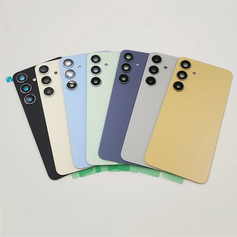 Корпус задней двери для Samsung S24 S921 S24 Plus S926, задняя стеклянная крышка батарейного отсека, запасные части для Galaxy S24Plus S24+ S24