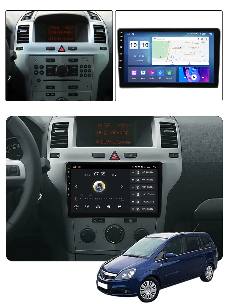 for MEKEDE 8+128GB Android 11 8core IPS DSP Car Radio DVD Player for Opel Zafira B Astra H 2005-2014 GPS BT car Video Navigation