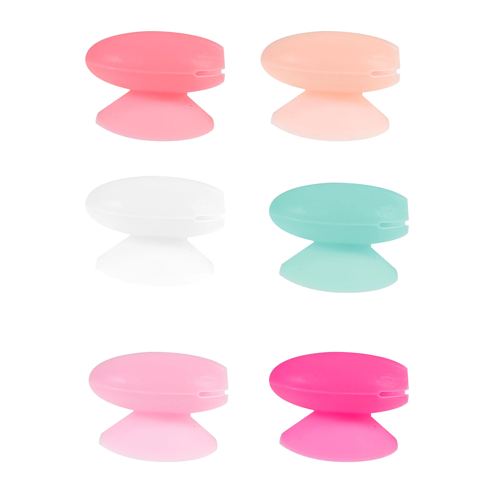 

6 Pcs Lip Anti-lost Covers Silicone Protective Dustproof Caps Travel Makeup Brush Sleeve Waterproof Cosmetics Brush Head Cover