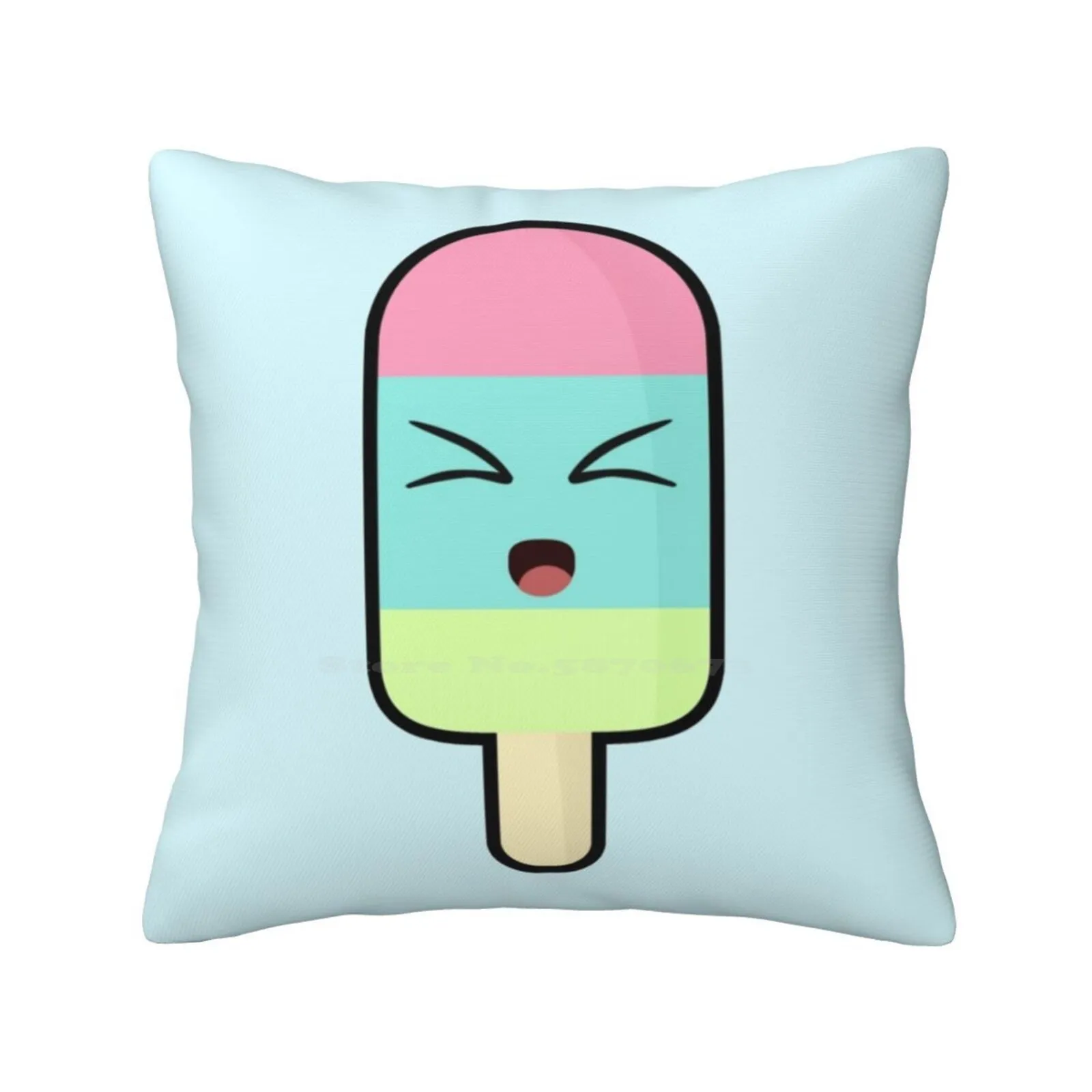 Kawaii Ice Cream Soft Comfortable Pillowcase Ice Cream Sundae Popsicle Ice Lolly Kawaii Cute Adorable Sweet Cartoon Awesome