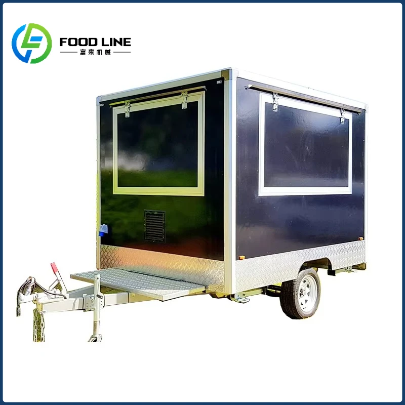 رائجة البيع صغيرة 2025 جديد متجر المواد الغذائية المتنقلة سيارة الوجبات السريعة للبيع شريط متنقل شاحنة البيرة مقطورة الوجبات السريعة مقطورة مربعة