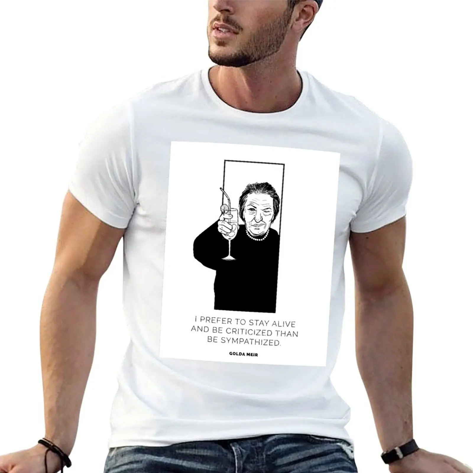 

Golda Meir T-Shirt man t shirt luxury t shirts for man cotton soft T-Shirt