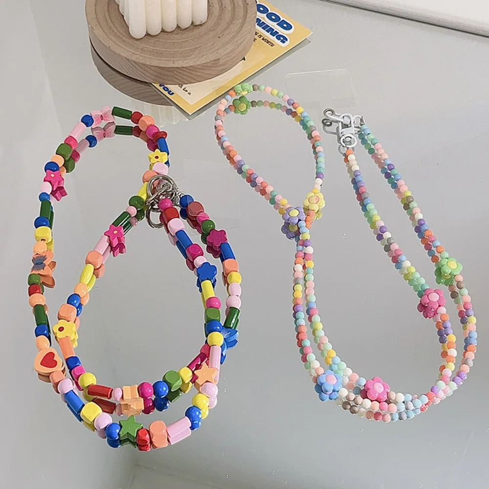 

Crossbody Mobile Phone Lanyard Crossbody Cellphone Lanyard Anti Loss Mobile Phone Beaded Long Chain Colorful Universal