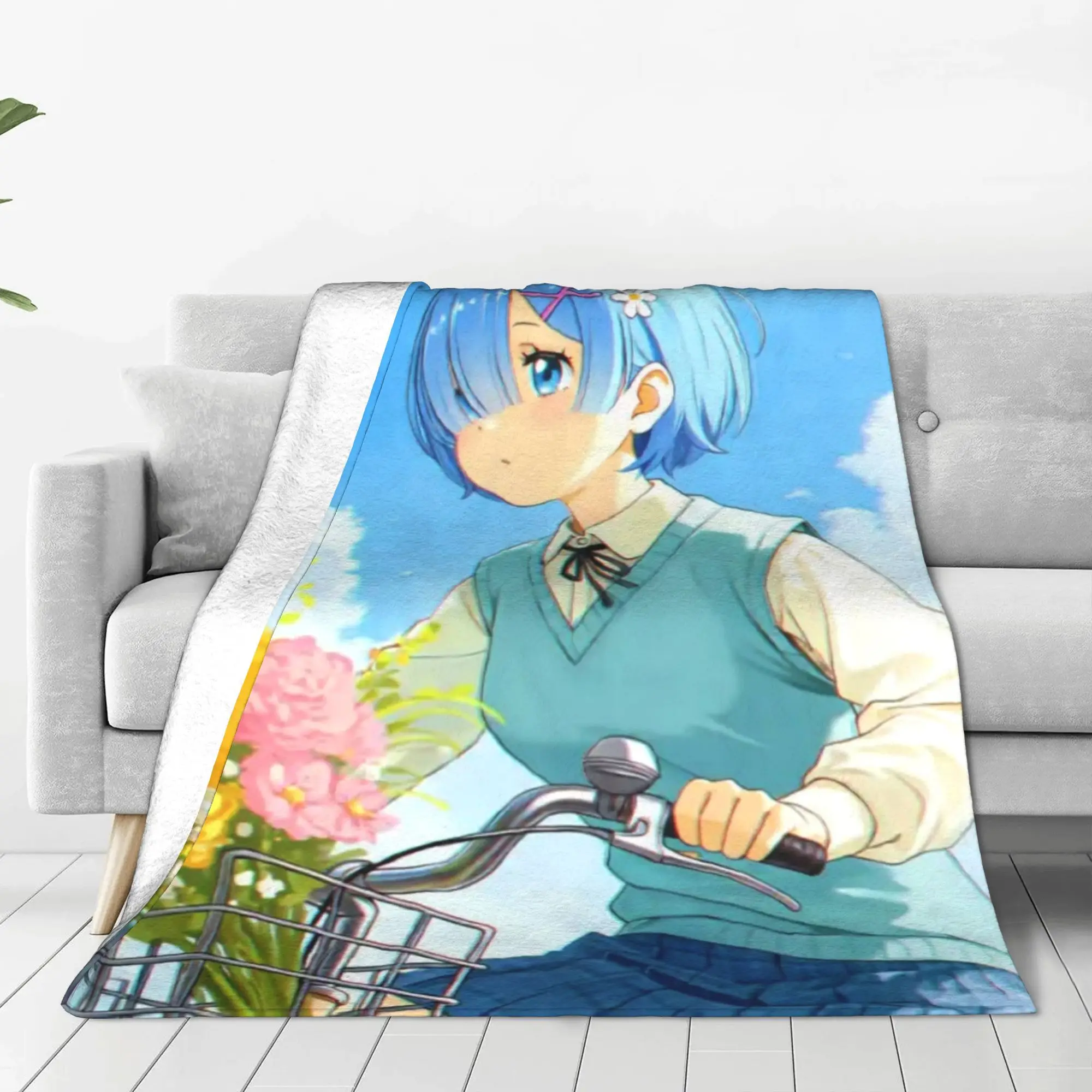 ReZero ReZero Blanket Spring Autumn Breathable Ultra-Soft Throw Blankets For Bedding  Plush Thin Quilt
