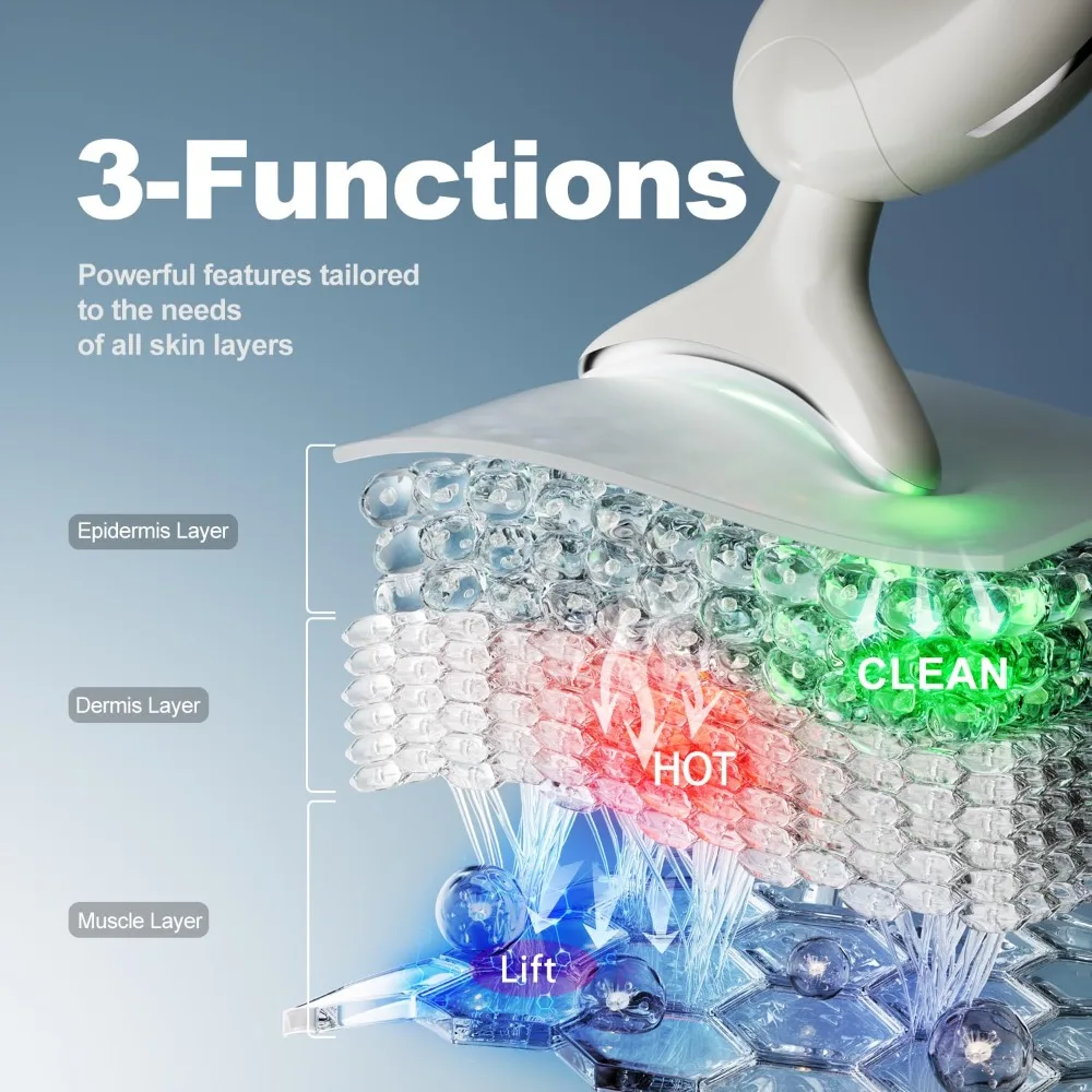 7 in 1 Face Massager Tool, Red Light Therapy for Face and Neck, Portable Face Lift Device, Double Chin Reducer view 3