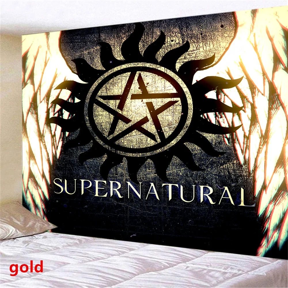 TV Series Supernatural Wall Hanging for Bedroom Living Room Hall Wall Painting Tapestry 95x73cm Wall Tapestry Decoration