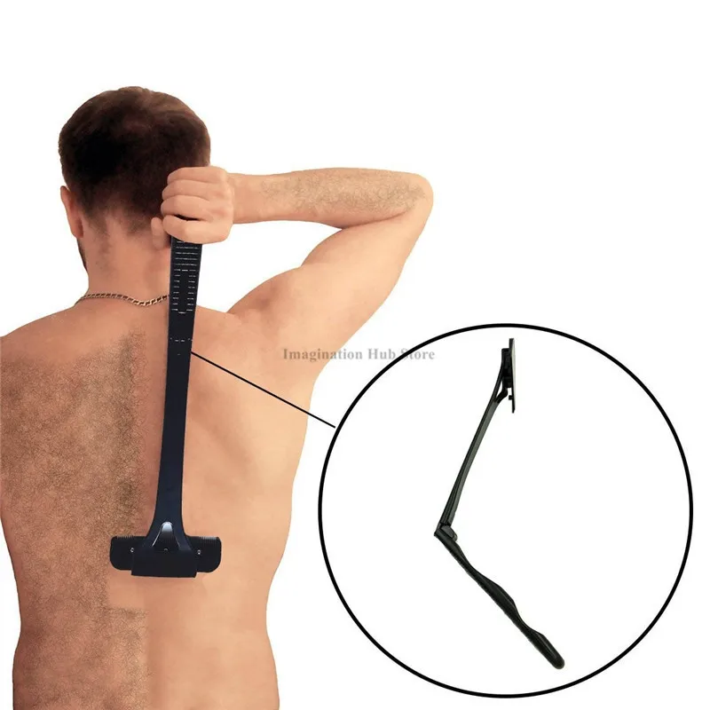 1Set Folding Long Handle Back Shaver,Safety Body Hair Trimmer Razor,Portable Hair Removal Tool for Back Leg