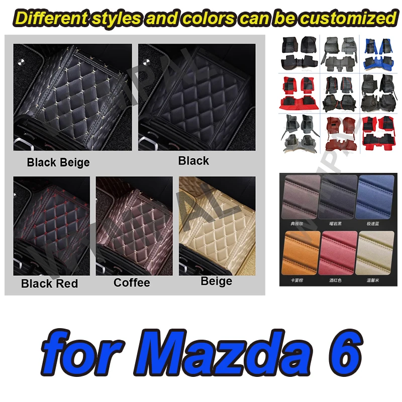 

LUXURY Car Floor Mats For Mazda 6 2006 2007 2008 2009 2010 2011 2012 2013 2014 2015 2016 2017 Auto Foot Pads Interior Accessorie