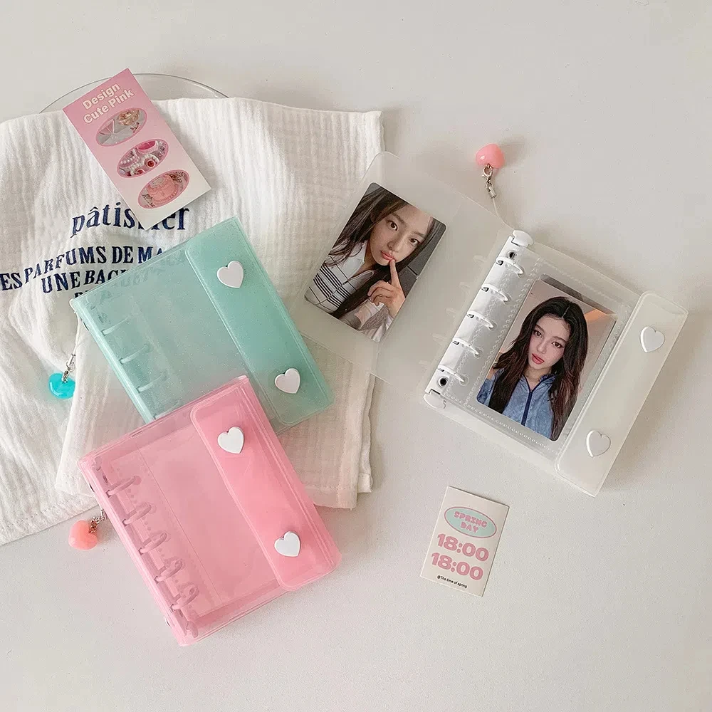 

3in ID Photo Korean Photocard Holder Loose-leaf Binder Decoration Idol Card Display Protector Picture PVC Card Cover