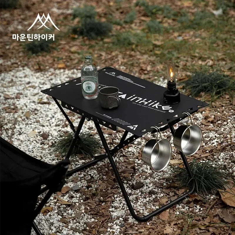 

Mountainhiker Outdoor Camping Folding Table Lightweight Aluminum Alloy Portable Picnic Table for Barbecue Leisure Resistant