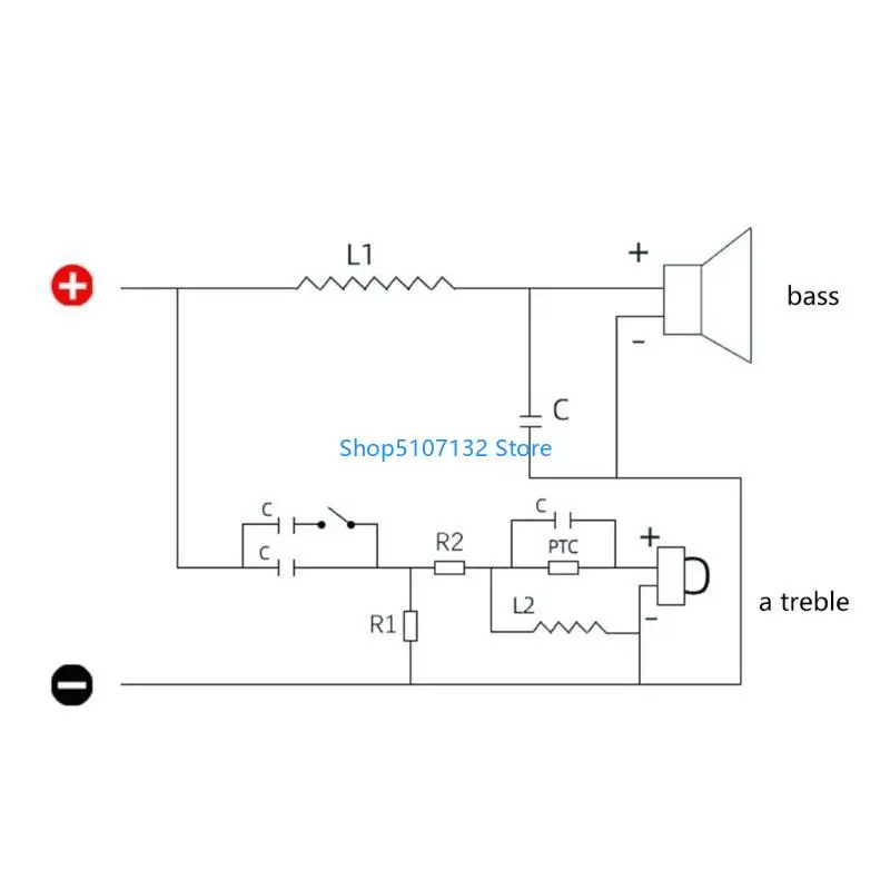 87HD 450W قابلة للتعديل متعددة مكبرات الصوت TREBLE/BASS 2 وحدة التردد الصوتية 2 الطريق