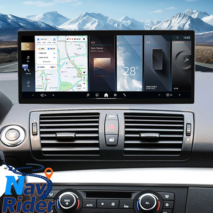 15.8 "راديو ستيريو للسيارة لسيارات BMW 1 Series E81 E82 E87 E88 2006-2011 Carplay أندرويد السيارات الوسائط المتعددة مشغل فيديو شاشة الملاحة