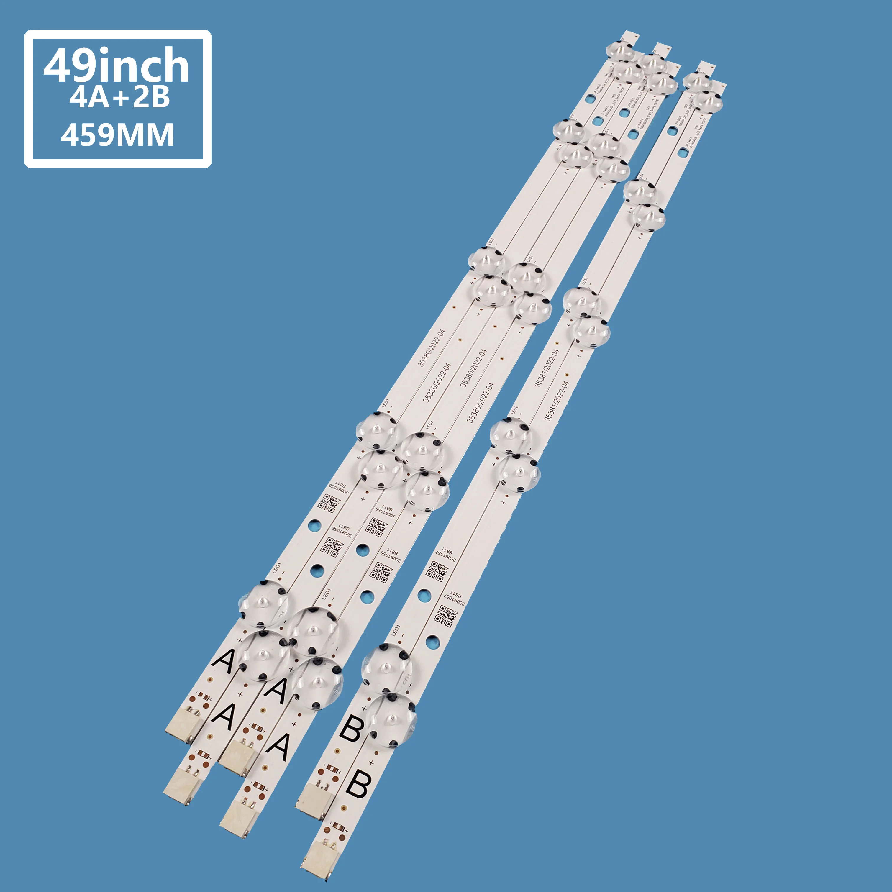 6pcs/Set SVV490A32AB_5LED_Rev04 490DRT VNB A-TYPE 490DRT VNB B-TYPE for VESTEL LED backlight LED TV 49 inch 49HL550