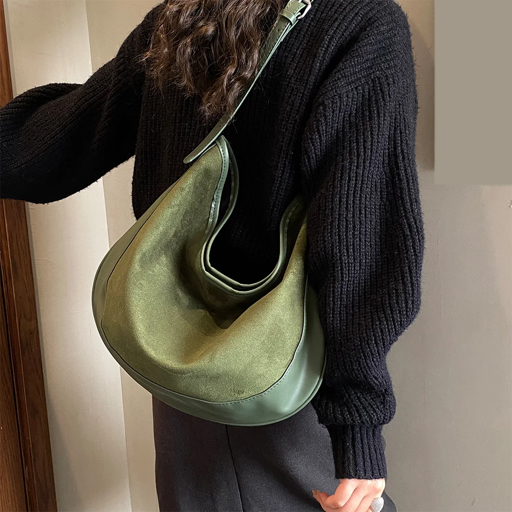 

Relaxing Retro Frosted Bag for Women, New Commuter Large Capacity Shoulder Crossbody Bag, Tote Bag, Bucket Bag