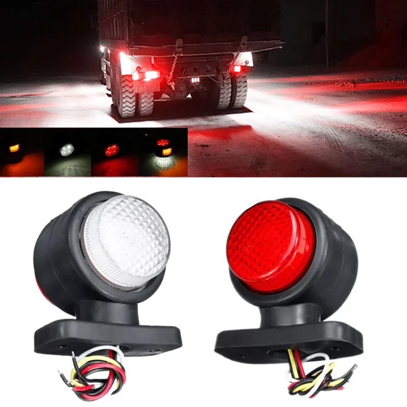 2PCS Lorry Side Light Trailer Truck Led Marker Lights 12-24v Camper Warning Indicator Lamp Outline Lights Lighting for Truck