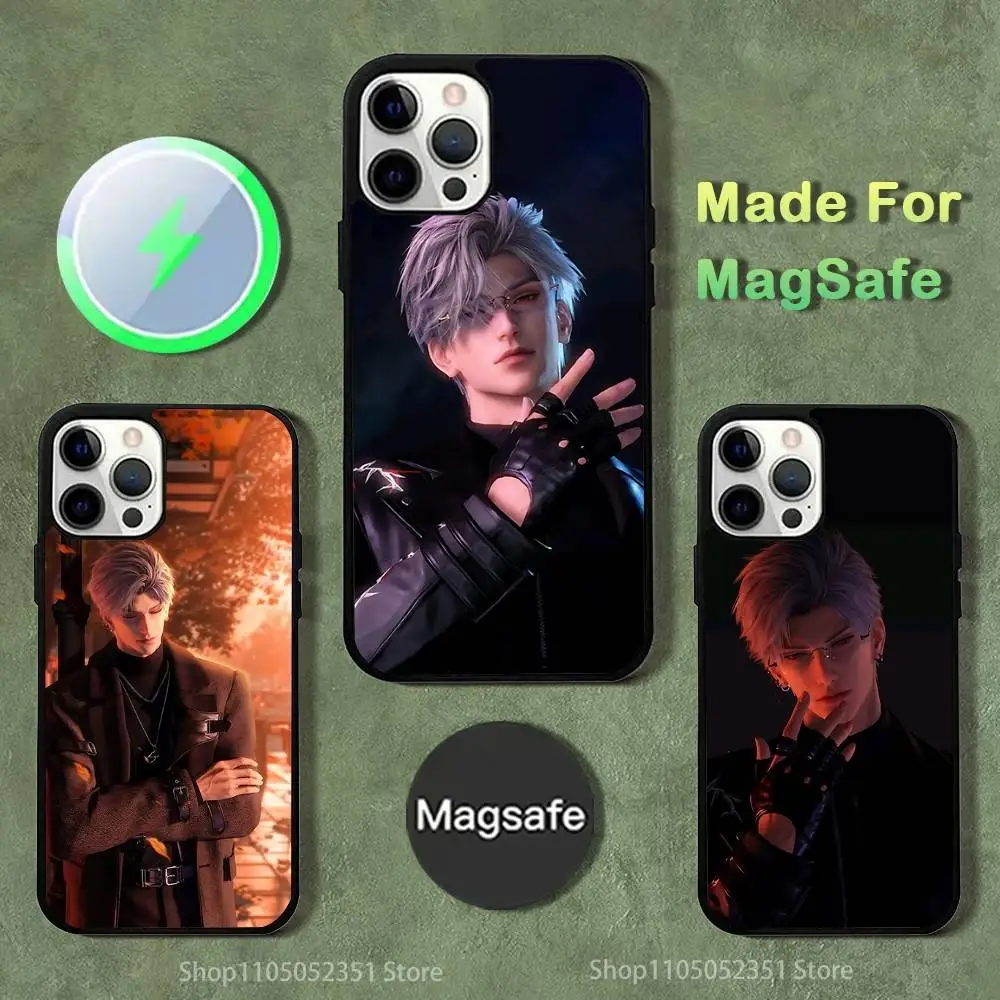 

S-Sylus Love and Deep Space Phone Case For iPhone 16,15,14,13,12,11,Pro,Max,Plus,Mini,SE4,E Magnetic Magsafe Wireless Charging