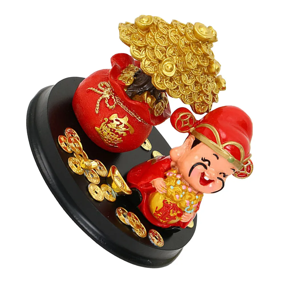 

Фигурка Бога Удачи из смолы: прочная, яркая, для дома, офиса, автомобиля, новогодний подарок в китайском стиле