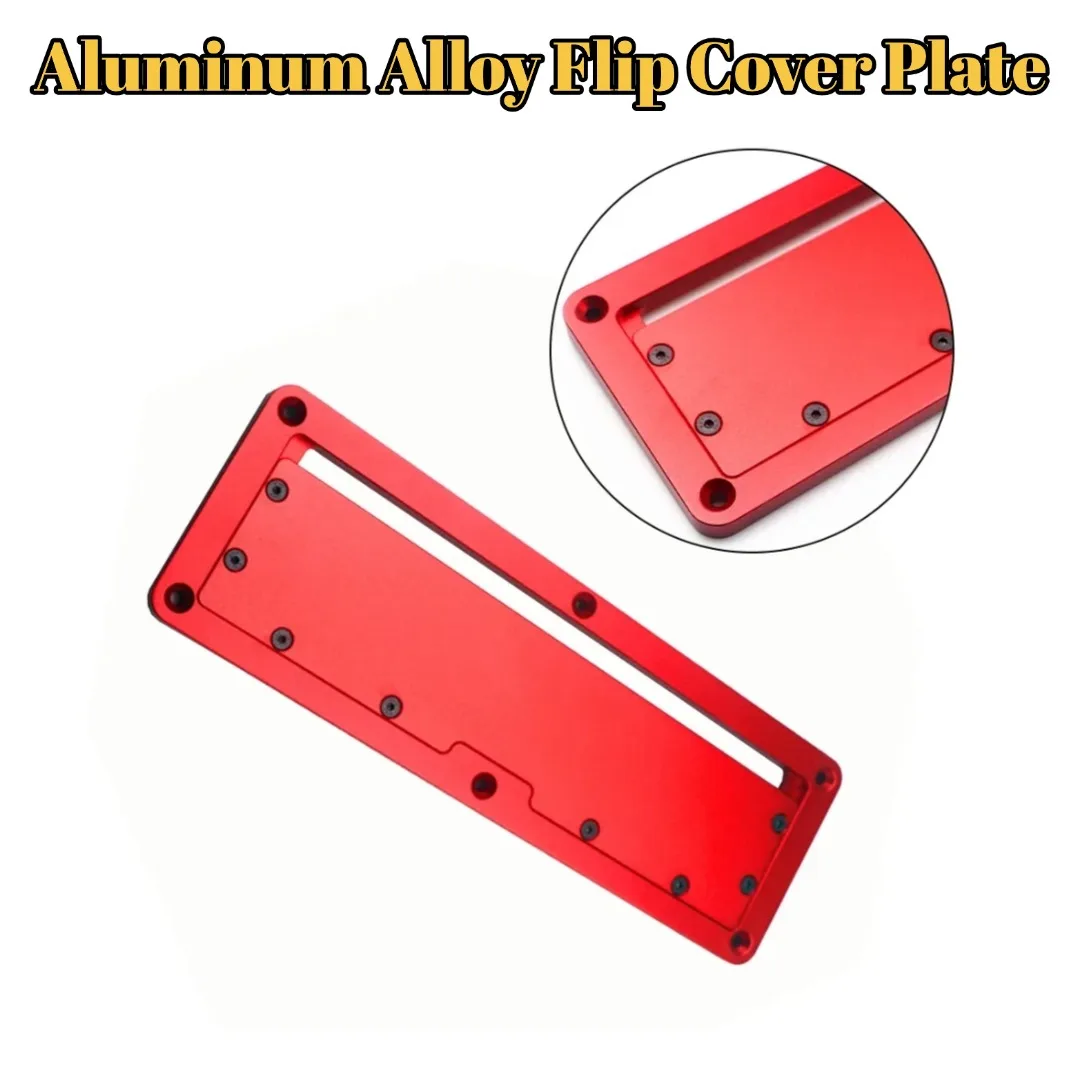 

Router Leveling Board Electric Circular Saw or Table Saw Red Aluminum Alloy Flip Cover Plate for Accurate Woodworking Drilling