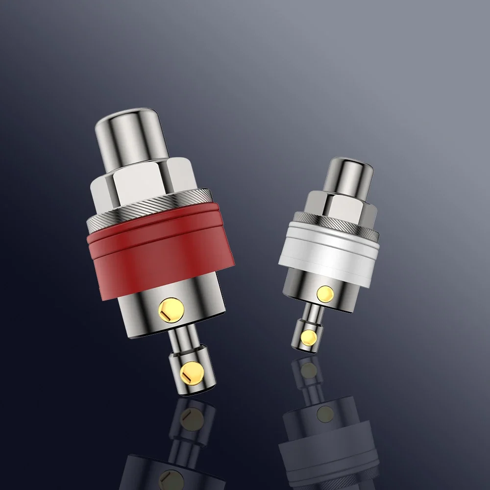 Viborg RC102 Series RCA Female Socket, Pure Copper Silver/Rhodium/Gold Plated Screw Lock Hifi Audio Connector