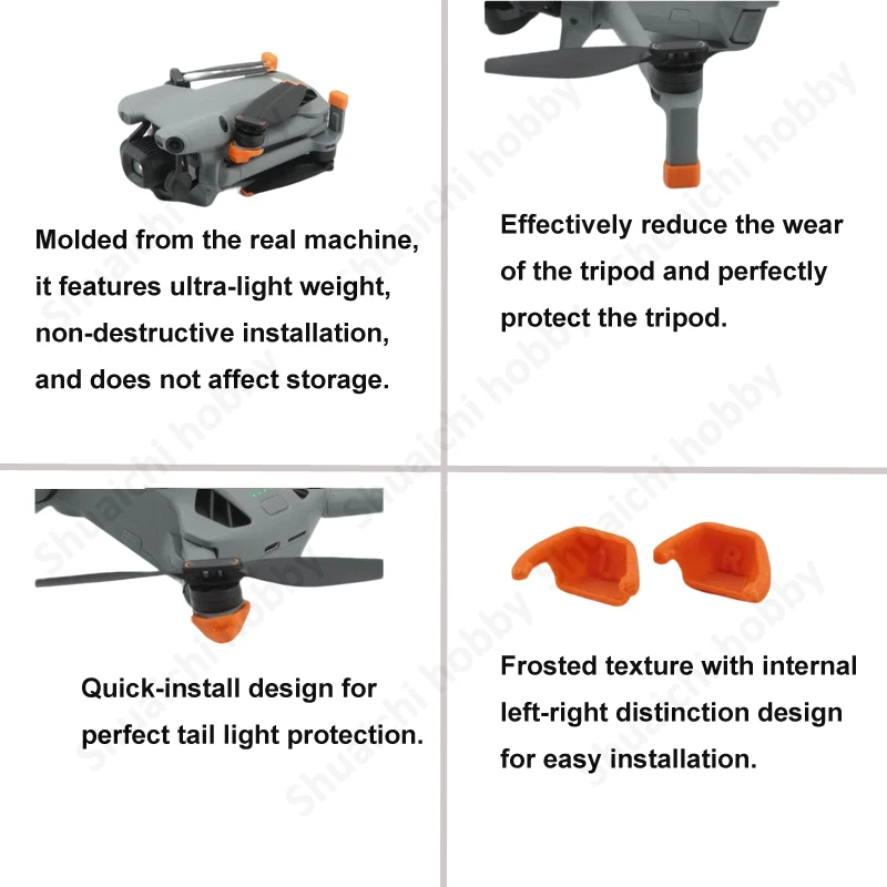 Housse de protection pour feu arrière, coussinet de pied, assemblage rapide, protecteur de train d'atterrissage, trépied, pièces Anti-usure pour Drone DJI MINI 5 PRO RC