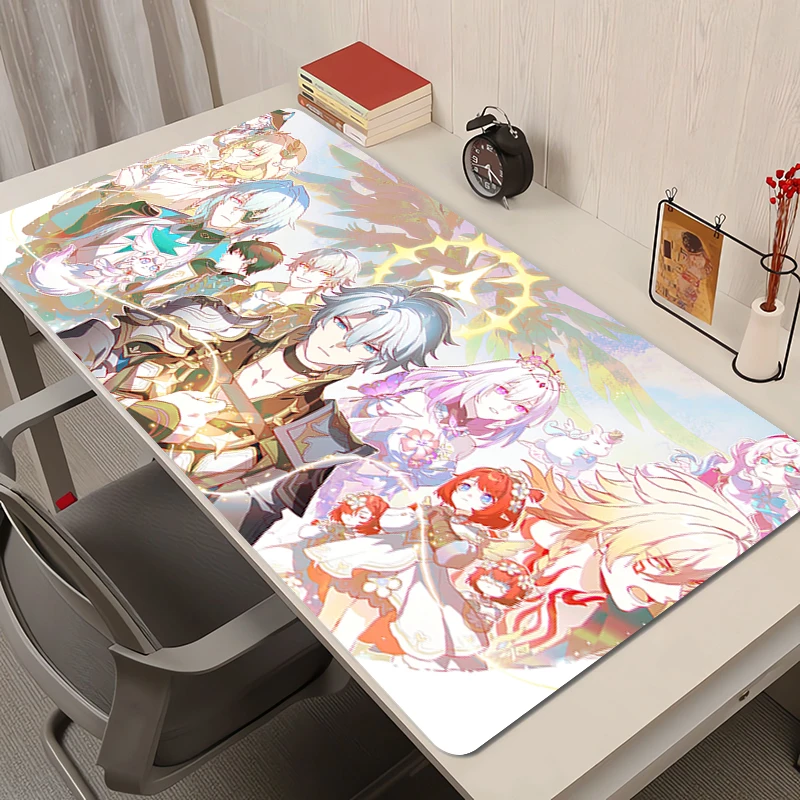 

Mouse Pad Laptop HD Print Honkai Star Rail Gamer Mousepad PC Cool Anime Boy Phainon Extended Desk Mat Gaming Rubber Keyboard Pad