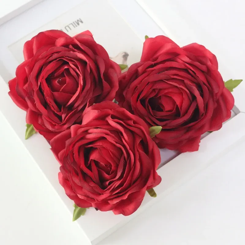 Flone Artificial Flowers Head, Retro Rose Heads, Silk Roses, Fake Flower, Party Decoration, High Quality
