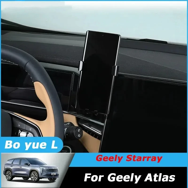 

Fit for Geely Boyue L Atlas II Geely Starray Phone Holder Electric Automatic Sensing Bracket Screen Fixed Base Gravity Mount