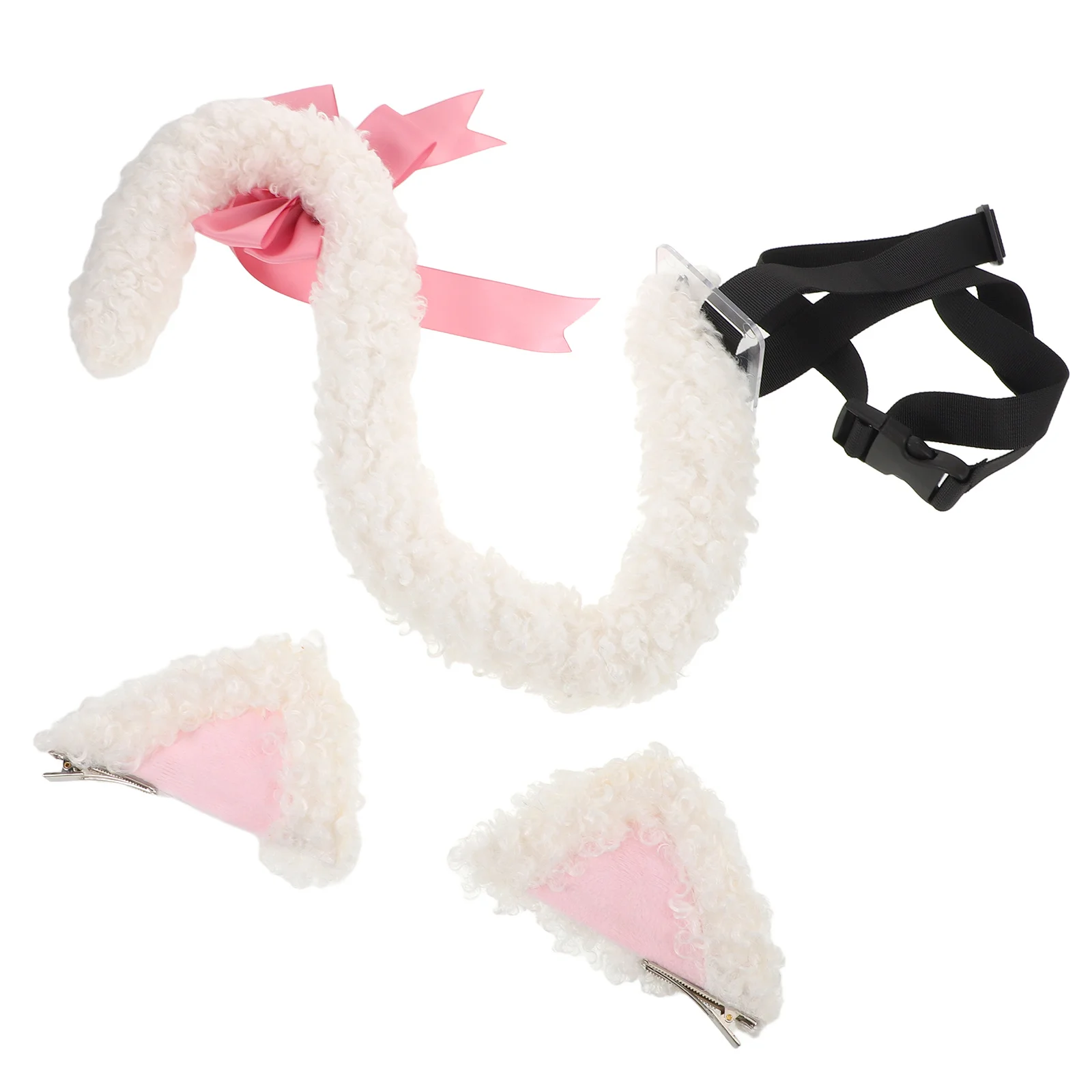 

1 set Cat Ears Tail Set Unique Design Realistic Comfortable For Long Wear Convention Halloween Party Cosplay Accessories