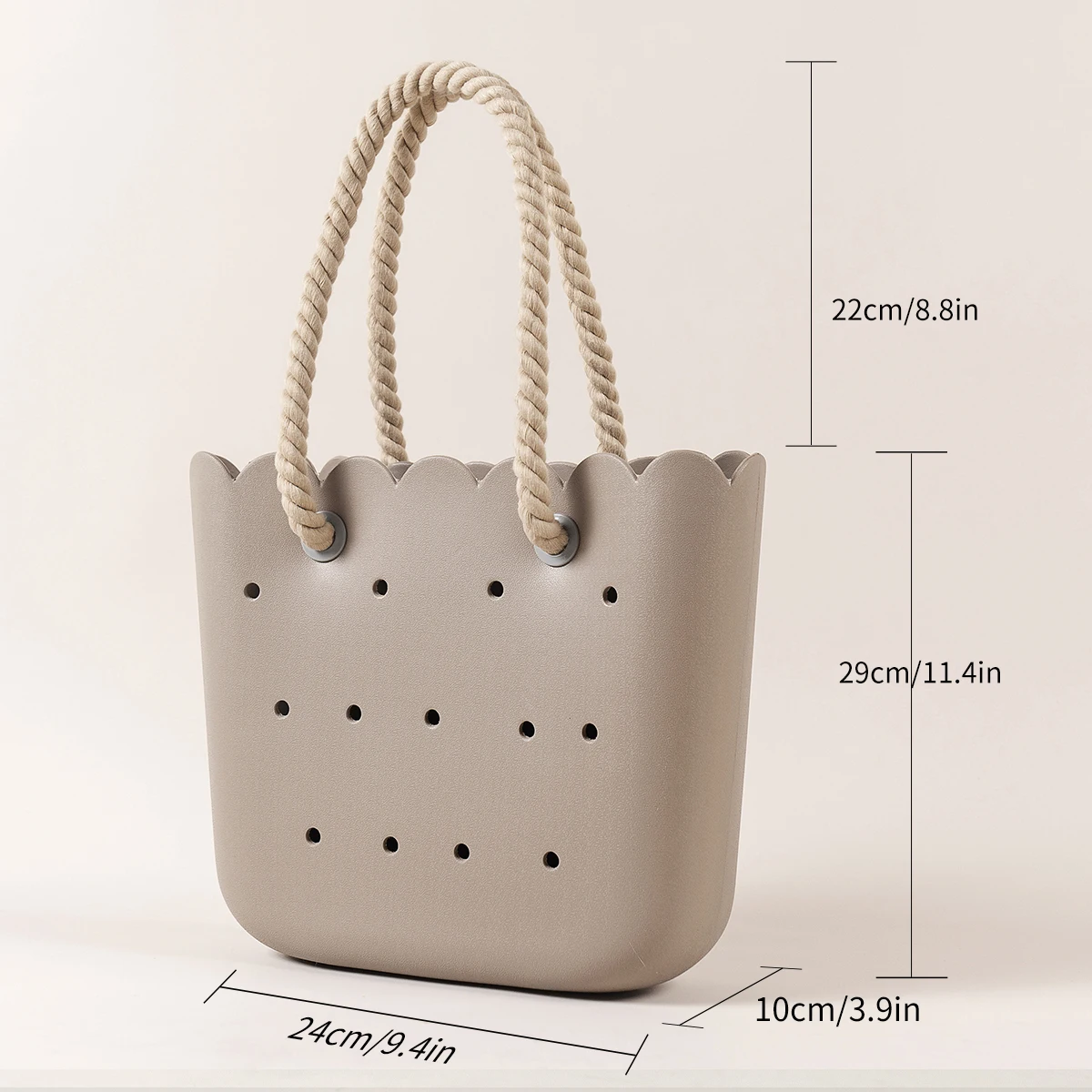 EVA Light Luxury High Appearance Crescent Bag DIY Solid Color Outdoor Waterproof Beach Bag Large Capacity Popular Portable Handb