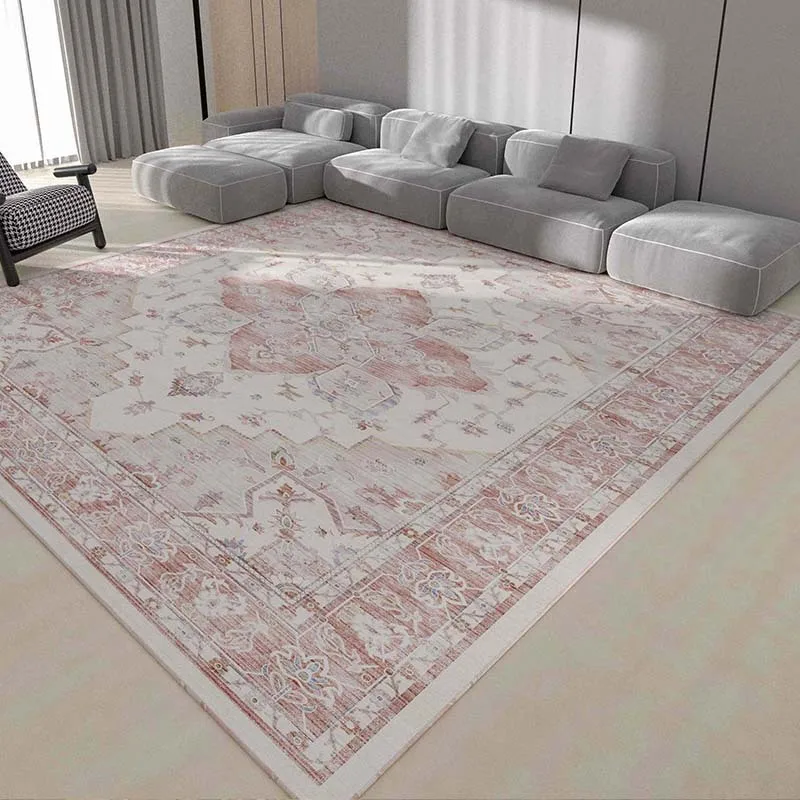 Retro living room carpet American Persian non-slip easy care bedside blanket household sofa floor mat