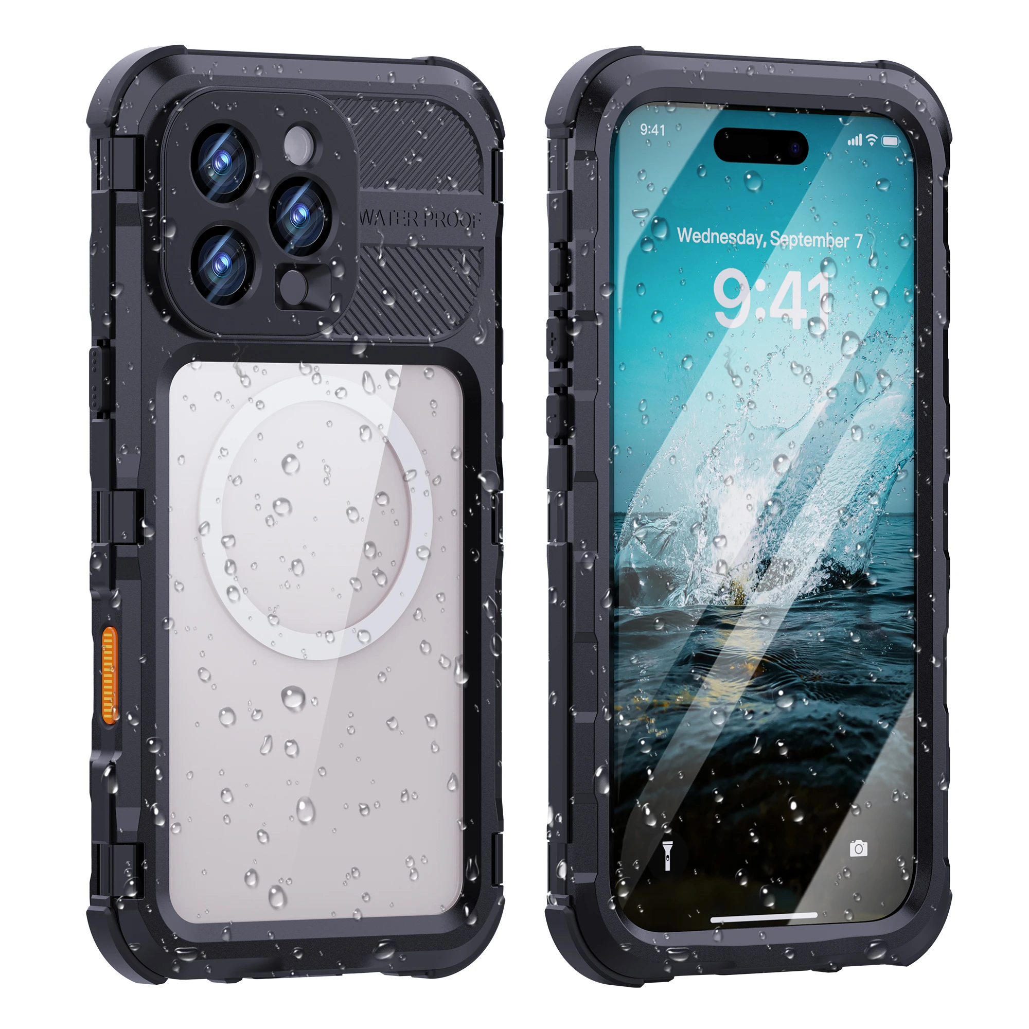 

Shellbox IP68 Waterproof Case For iPhone 16 Pro Max Plus Swimming Diving Outdoor Sports Fully Sealed Dustproof Shockproof Cover