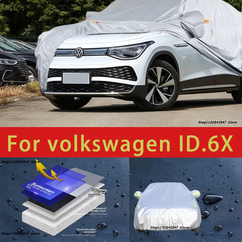 

For Volkswagen ID.6X Car protective cover, sun protection, cooling protection, car clothing, car paint protection auto