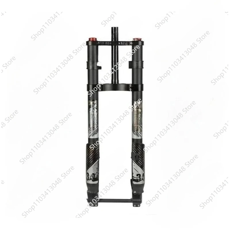 

Mountain bike shock absorber inverted fork front fork wide tire snow fork 135 * 15MM barrel shaft 20 * 4.0 tire