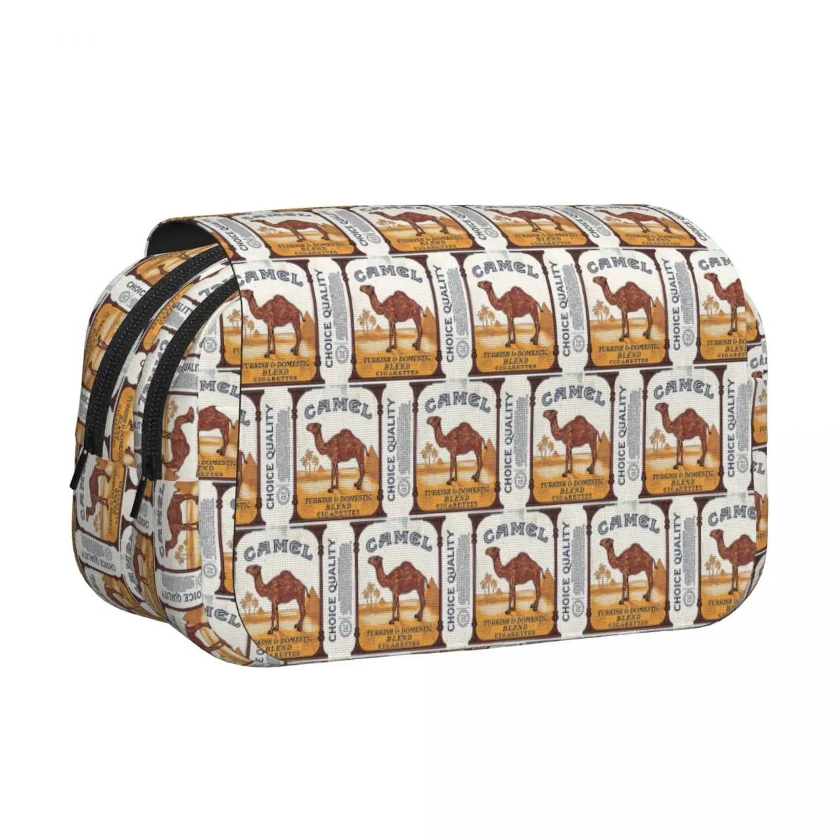 Vintage Camel Cigarette Pack Pencil Case Pen Holder Hard Shell Leather Large Capacity Pen Box Pencil Bag for Boy Girl Gifts
