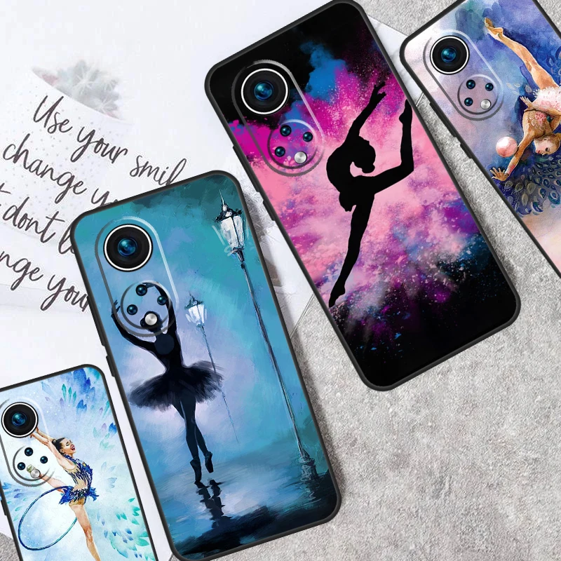 Gymnastics Oil Painting Case For Honor X9a X7a X8a X6a X7 X8 X9 X9b X8b Cover For Honor Magic 5 6 Pro 50 70 90 Lite