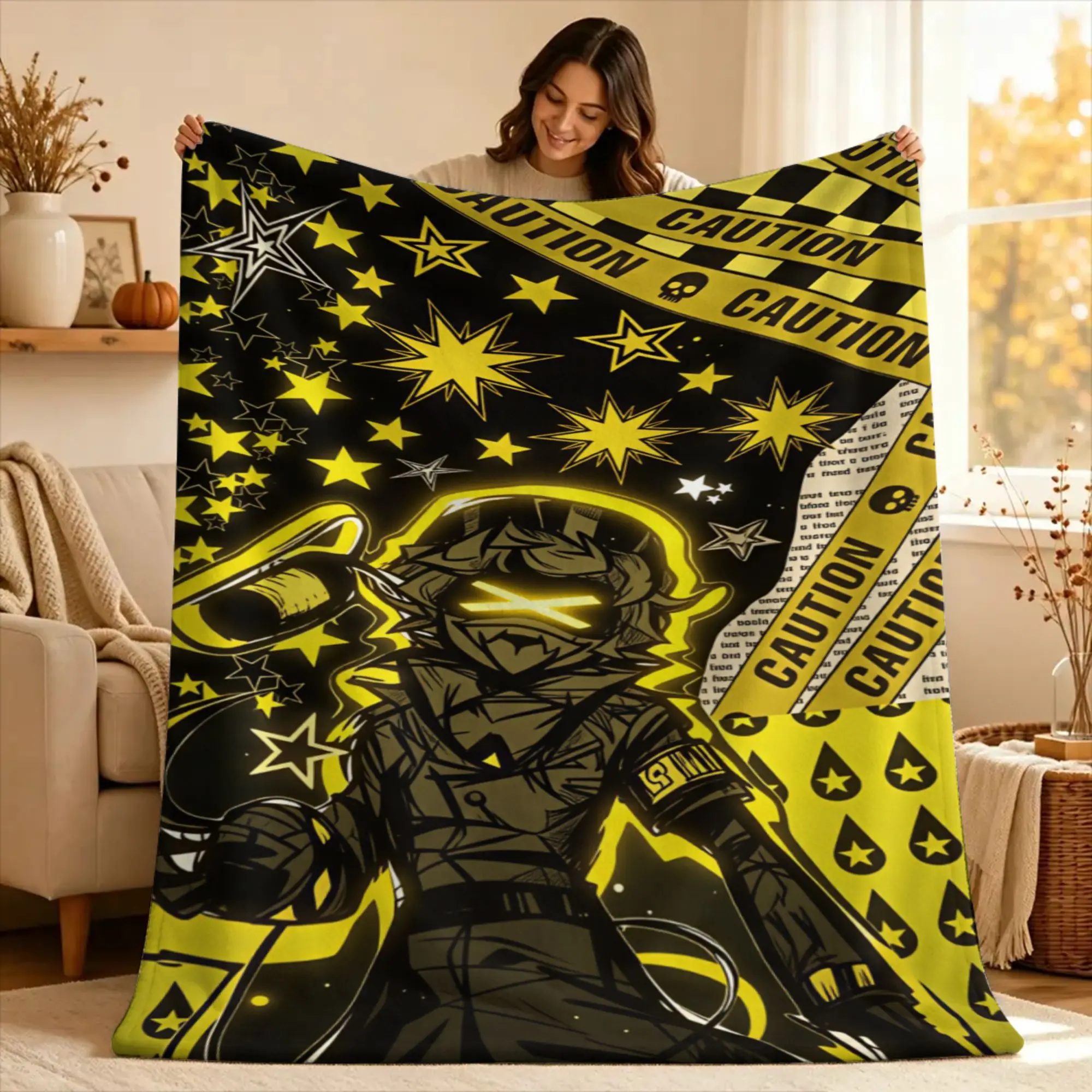 Murder Drones Uzi Doorman  Blanket  Airplane Travel Flannel Throw Blanket For Outdoor Warm Custom DIY Quality Bedspread