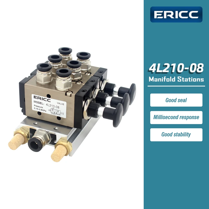 

4L210-08 4R210-08 Manual valve 2 Way 5 Position Push and pull Pneumatic switch of directional valve Combination Valve Manifold