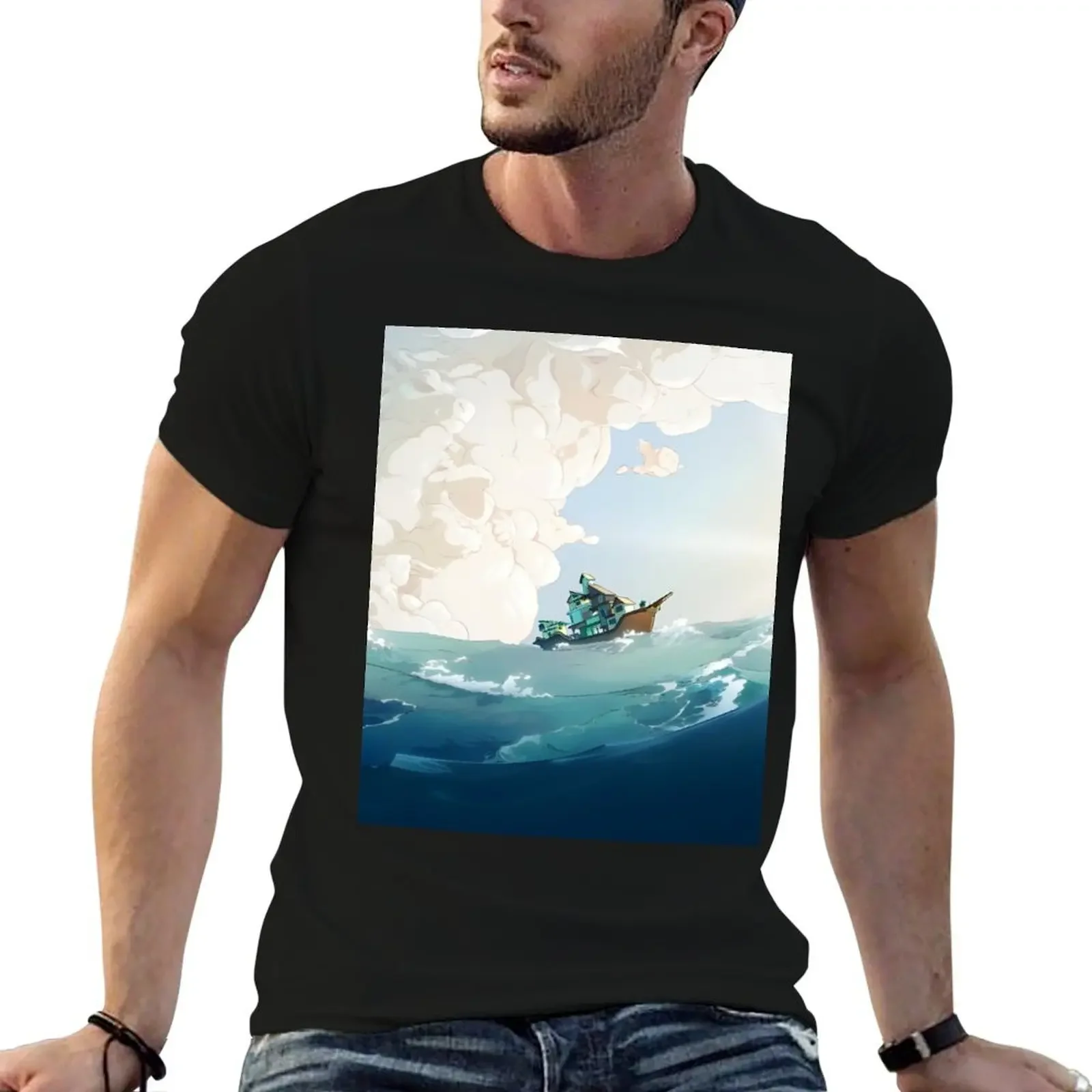 Spiritfarer - Cover Image Fitted T-Shirt graphics vintage clothes quick-drying mens t shirts pack