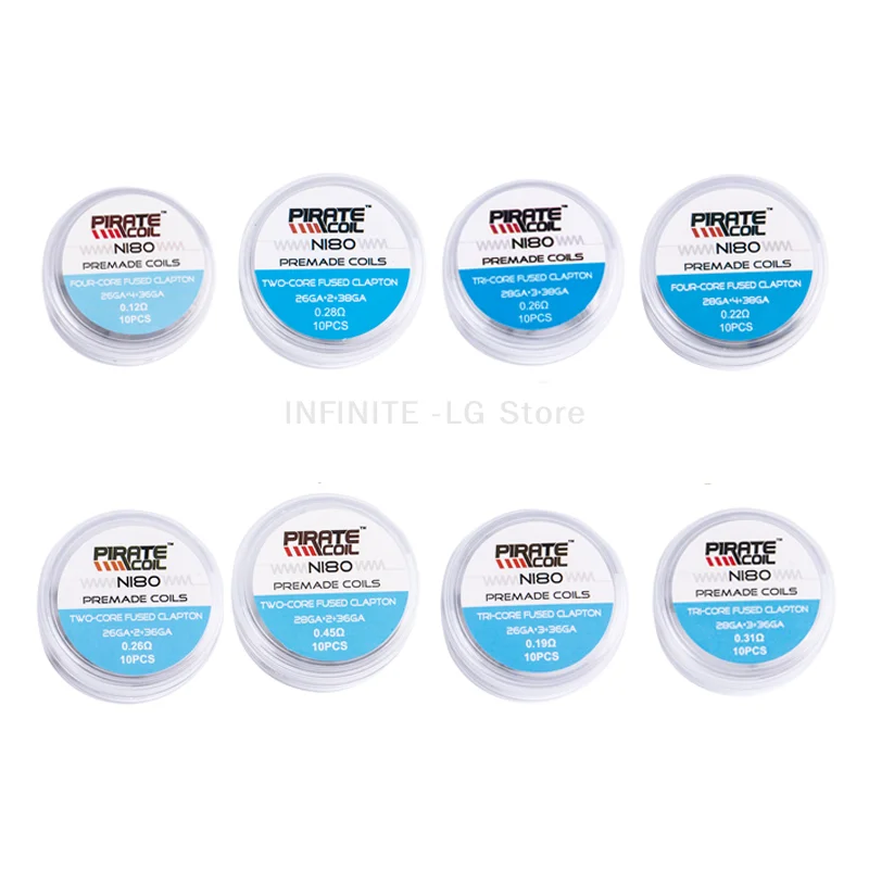 10 unidades/caixa bobinas pré-fabricadas NI80 bobina pré-construída para fio de aquecimento MTL RDA RTA RBA Mod